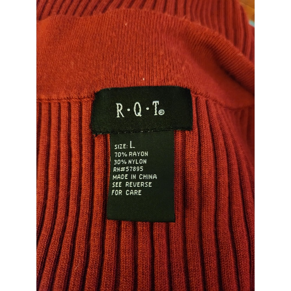 Y2K Rusty Red Ribbed Top - Picture 4 of 5